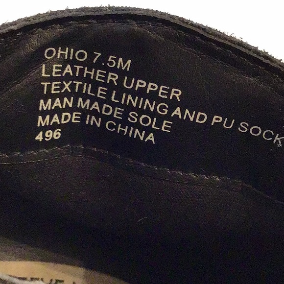 STEVE MADDEN OHIO BLACK LEATHER UPPER ANKLE HEELS BOOT SZ 7.5 M - Picture 5 of 16